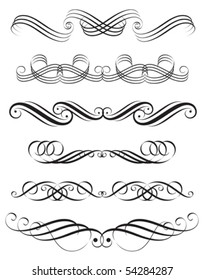 Set of decoration elements design, vector illustration.