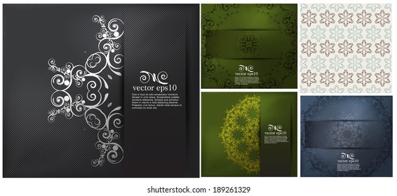Conjunto de adornos de decoración, vector