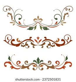 Set Of Decoration Vintage Frames And Borders