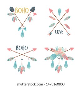 set of decorations boho style