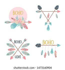 set of decorations boho style