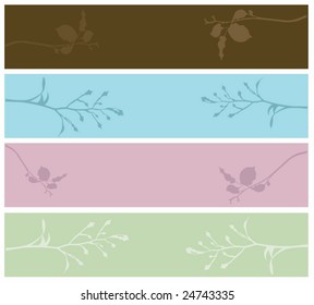 Set of decorative banners