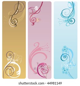 Set of decorative banners