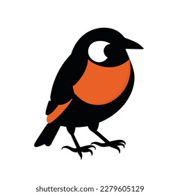 Conjunto de siluetas de pájaros decorativas. Ilustración vectorial. Aves volando y sentados
