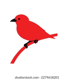 Set of decorative bird silhouettes. Vector illustration. Birds flying and sitting