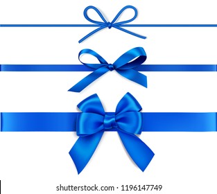 Blue Gift Silk Ribbon Vector Vector Art & Graphics