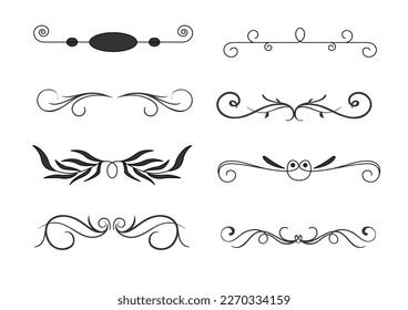  set of decorative borders in black and white colour