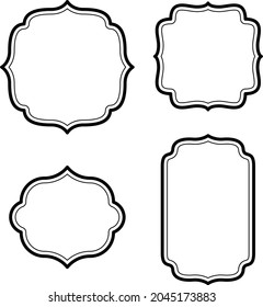 Set aus dekorativen Rändern. Klassische abstrakte Rahmen