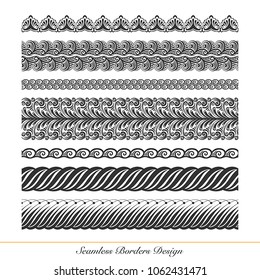 Set of decorative borders for decorations.