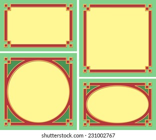 A Set of Decorative Borders, Frames - Vector EPS 8