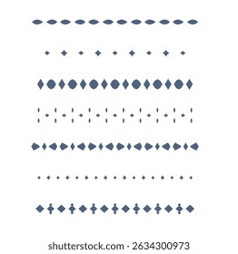 Set of decorative borders isolated on white background. Collection of different decorative borders, design elements, ornaments, frames, dividers. Vector illustration. Perfect for design needs.