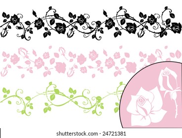 A set of decorative brushes. All the brushes are separable from the background. Easily change the color, shape etc.