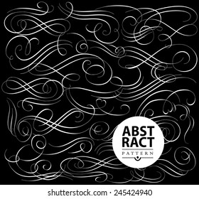 Set of decorative, calligraphic  design elements, pattern can be used for invitation, congratulation