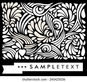 Set of decorative, calligraphic  design elements, pattern can be used for invitation, congratulation
