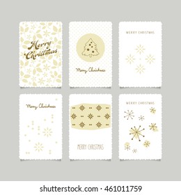 set of decorative christmas cards