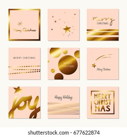 set of decorative christmas cards