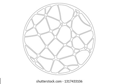 Set decorative circle card for cutting. Wave linear pattern. Laser cut panel. Vector illustration.