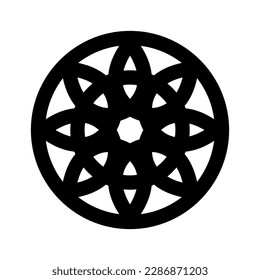 Set of decorative circle coaster for laser cutting. Round abstract geometric coaster card. Laser cut design. Vector illustration.