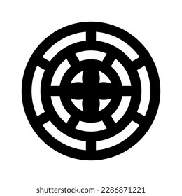 Conjunto de escayola de círculo decorativa para corte por láser. Tarjeta de montaña geométrica redonda abstracta. Diseño de corte láser. Ilustración vectorial.