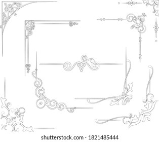 Set of decorative corner elements