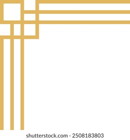 set of decorative corner frames. Antique gold luxury corners and borders. Elegant retro decorative frame decor divider. Vector art graphic