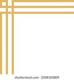 set of decorative corner frames. Antique gold luxury corners and borders. Elegant retro decorative frame decor divider. Vector art graphic