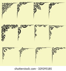 Set of decorative corners