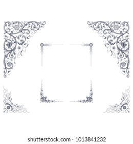 Set of Decorative Corners Vector