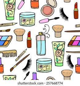 set of decorative cosmetics