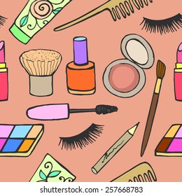 set of decorative cosmetics