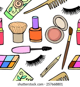 set of decorative cosmetics