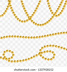 Set Decorative design element bead. Vector illustration EPS10 