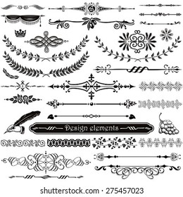 Set of decorative design elements and page decor