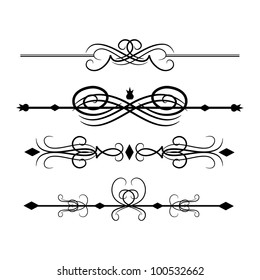 Set Decorative Dividers Stock Vector (Royalty Free) 100532662