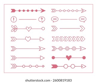 Set of Decorative Dividers, Borders, Lines, arrows