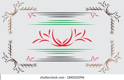 Set of decorative dividers and corners.