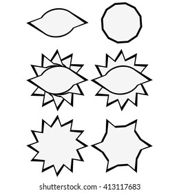 Set of decorative element for design of cards, invitations, books, magazines and other printed materials.