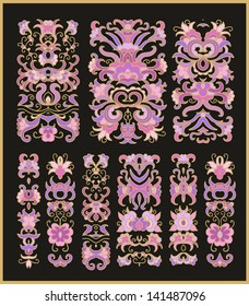 Set of decorative elements