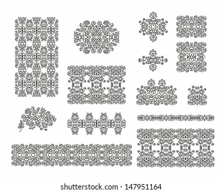 Set of decorative elements