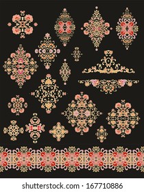 Set of decorative elements