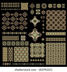 Set of decorative elements