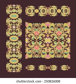 Set of decorative elements