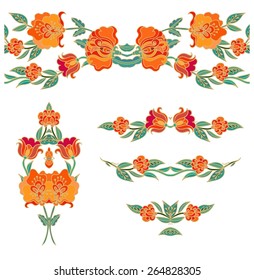 Set of decorative elements