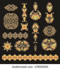 Set of decorative elements 