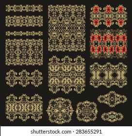 Set of decorative elements