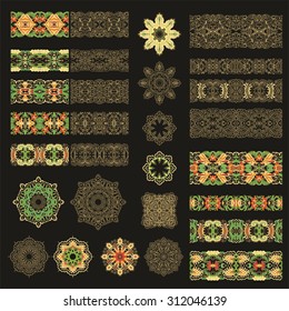 Set of decorative elements