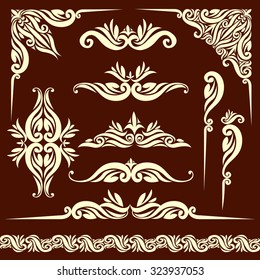 Set of decorative elements