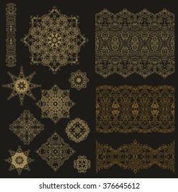 Set of decorative elements