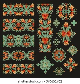 Set of decorative elements