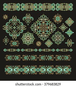 Set of decorative elements